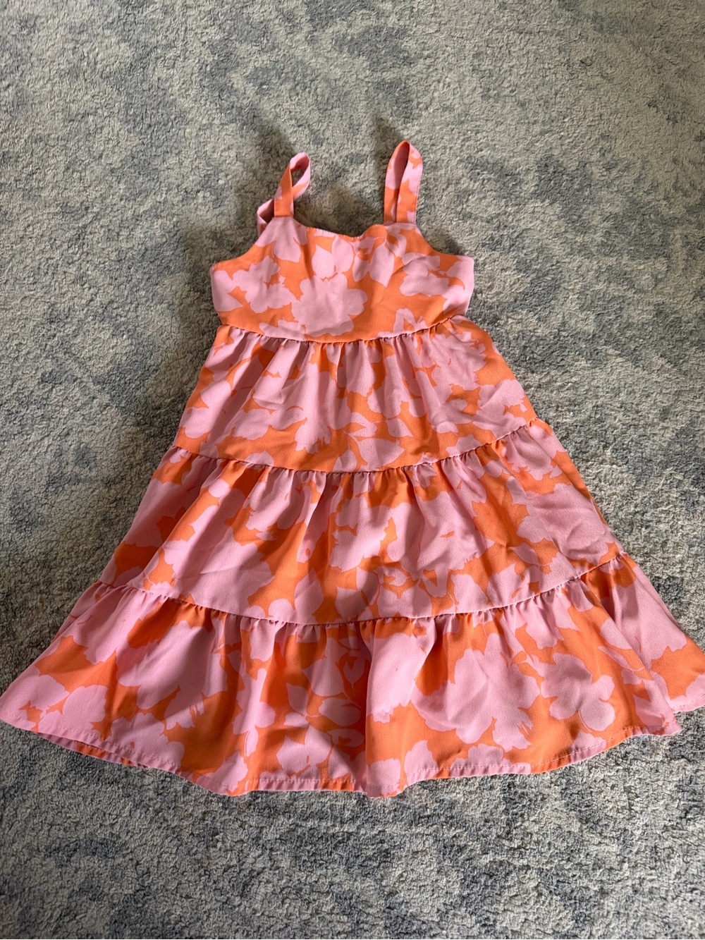 Sanctuary Pink & Orange Floral Tiered Dress